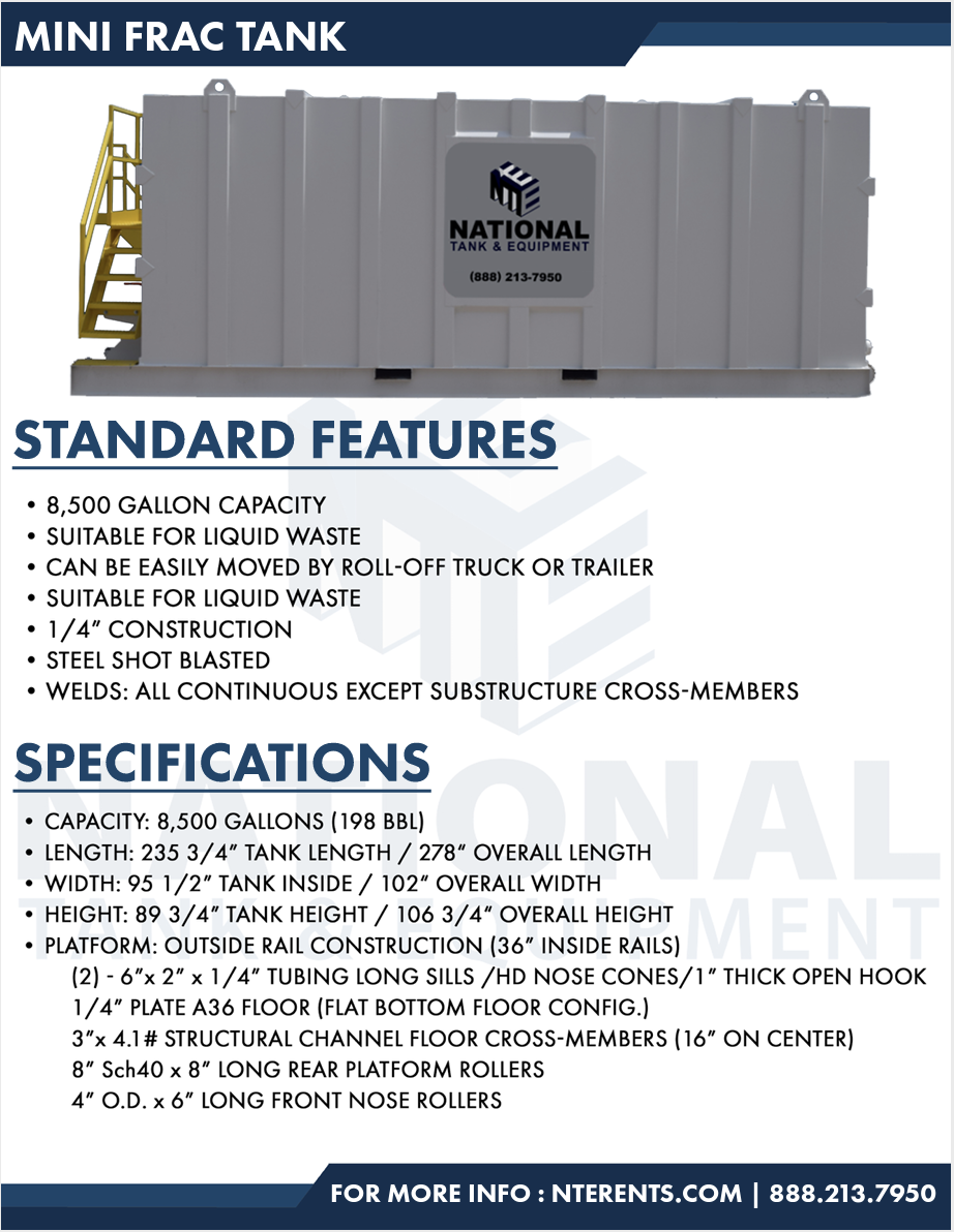 mini frac specs