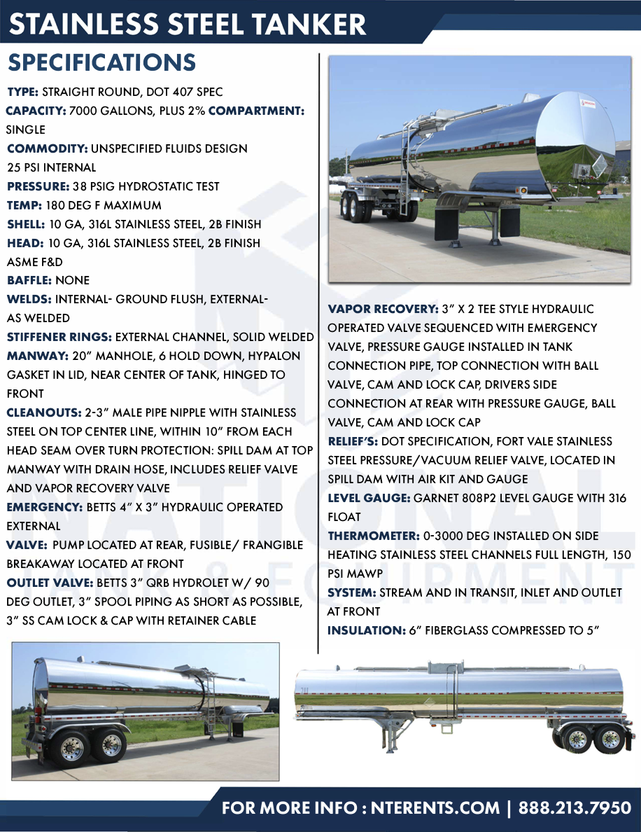 stainless steel tanker